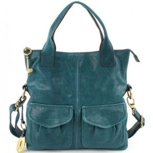 [Fossil] Blue Modern Cargo Convertible Tote